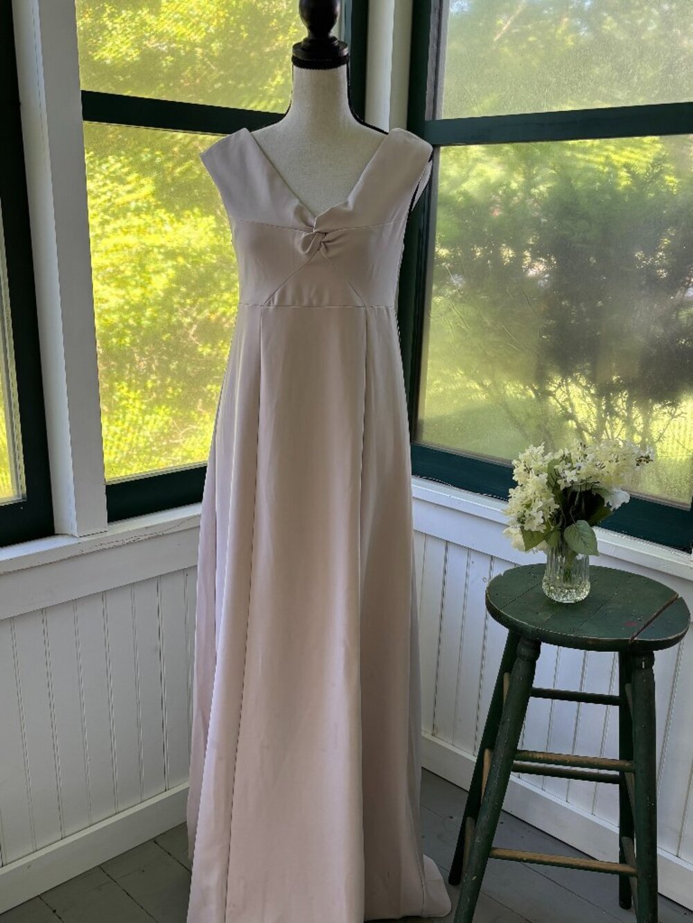 Show Me Your Mumu Zurich Knot Gown Blush Taupe Size Medium NWT